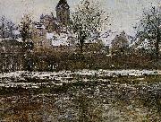 Claude Monet Effet de neige a Vetheul oil painting